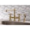 Kingston Brass KS7277AXBS English Country 8" Bridge Kitchen Faucet W/ Sprayer, Brass KS7277AXBS - alternate 3